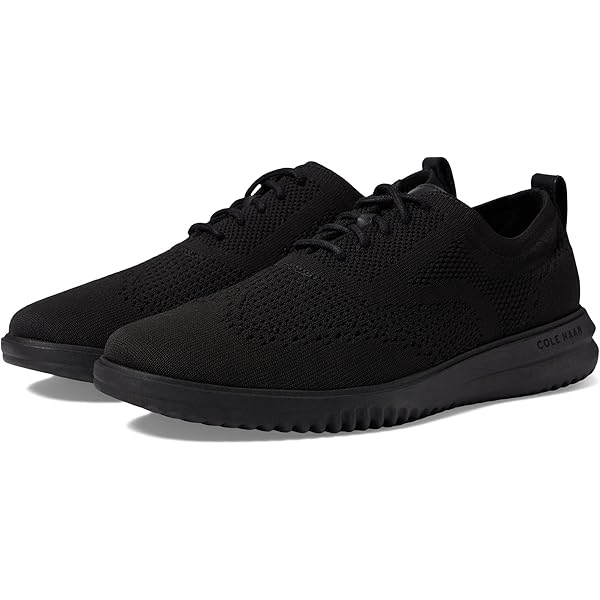 Cole Haan GO PLATFORM VENN LITE 7 ブラック Men's 2.ZERØGRAND Stitchlite™ Wingtip Oxfords in Black | Cole Haan